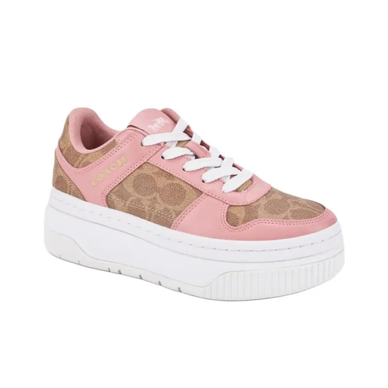 COACH Low Top Skateboard Shoes Women's Pink-2