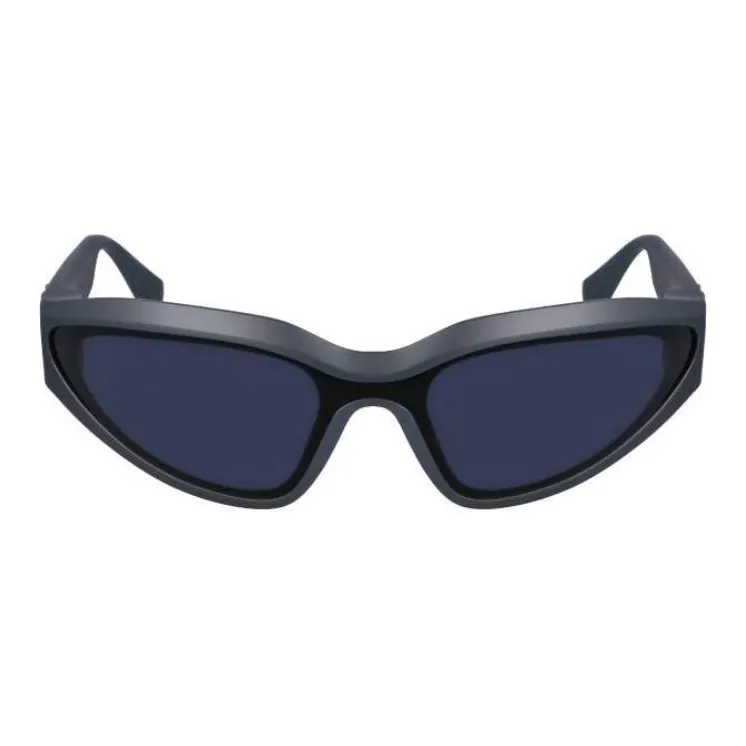 KARL LAGERFELD Injection Molded Irregular Shape Sunglasses Unisex Gray-1