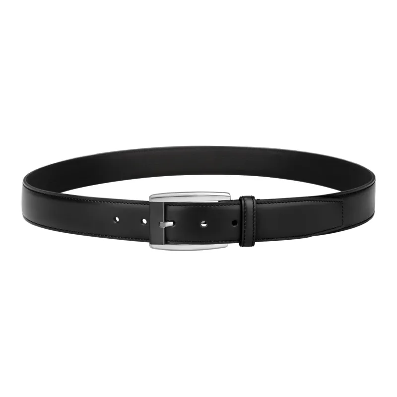 CATELLES Top Grain Cow Leather Leather Belts Men's Silver Buckle Black/Gold Tone Lock Coffee 3.5cm-3