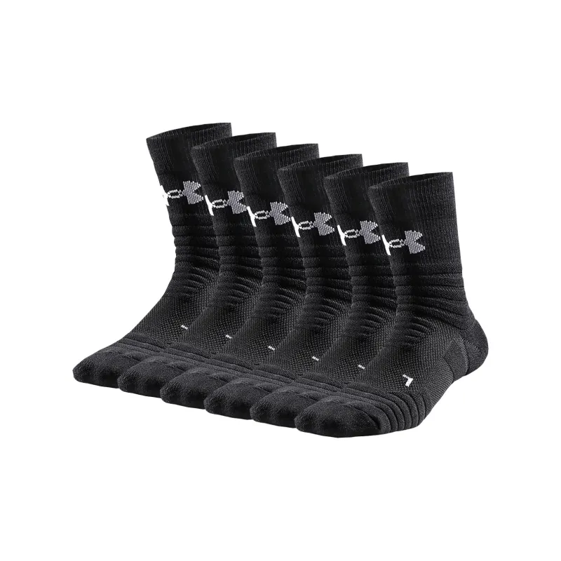 Under Armour Mid Calf Socks Unisex 9 Double Loads Black-2