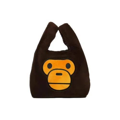 A BATHING APE Bape Faux Fur Tote Bag Shopping Bag Handbag Regular Unisex Black