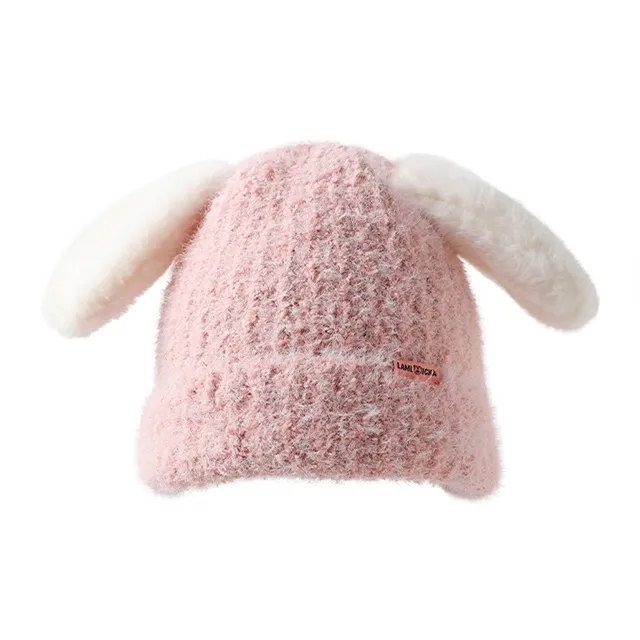 LAMLICKA Acrylic Beanies Women's Pink-0