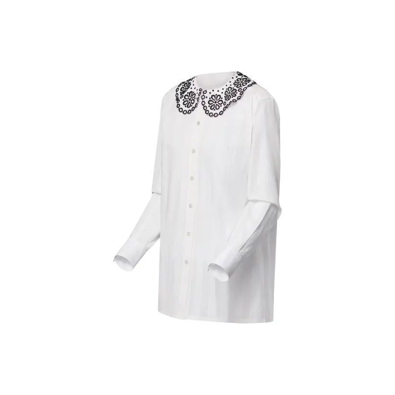 LOUIS VUITTON Broderie Anglaise Collar Shirt-2