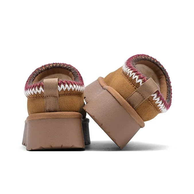 BASIC HOUSE Wrap-toe Slippers Women's Chestnut-3