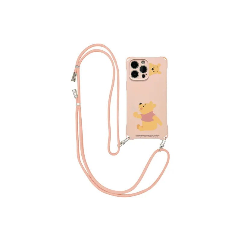 Disney Silicone Material Lanyard Crossbody Cute Phone Cases Compatible With Apple 16 Pro Max/Pro/Plus/15/14/13-14