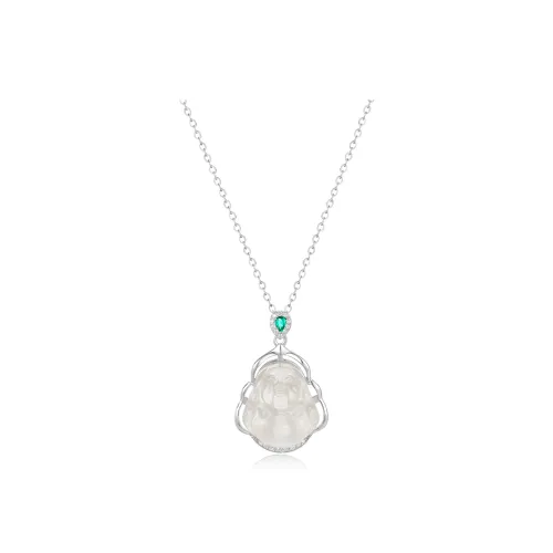 Strange Snow Chalcedony Jade Necklaces Unisex