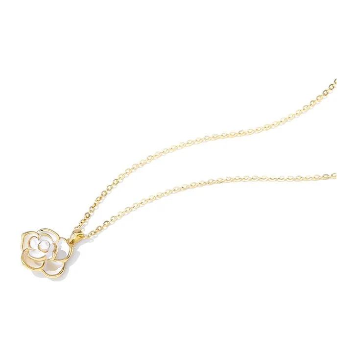 ONEKISS Gold Plated Copper Faux Pearl Drip Glaze Necklaces Women's-4