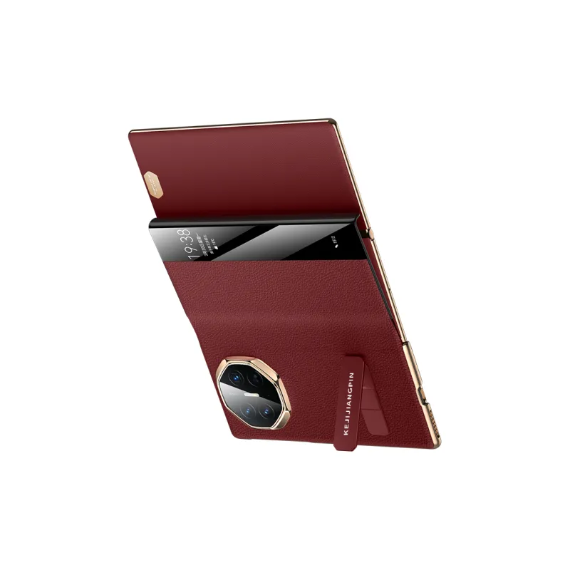 Mivana Leather Material Incoming Call Without Flap Phone Cases Compatible With Huawei Mate XT Business Formal-0