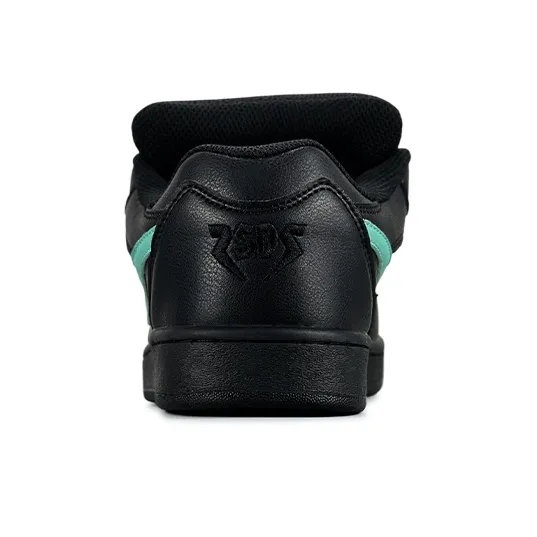 LuzaoT SUPER DRAG Coverage Slip Resistant And Abrasion Resistant Low Top Skateboard Shoes Women's Black Green-3