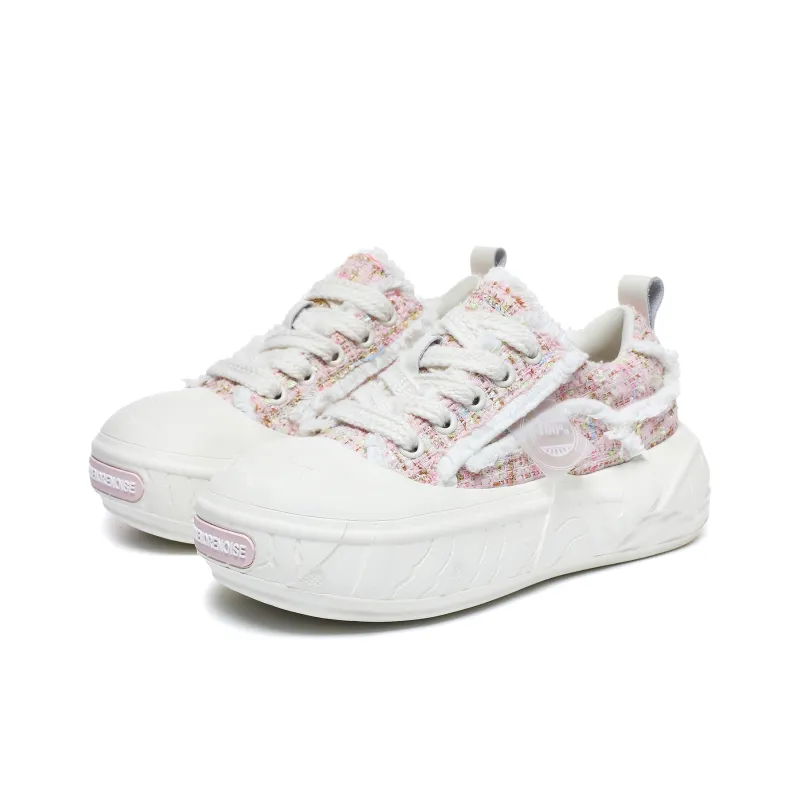 MOREMORENOISE Canvas Shoes Women's Low Top White-3