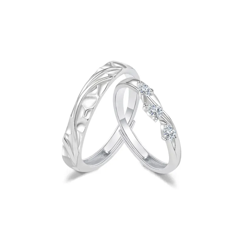 FORCHI Sterling Silver Rings Unisex Anniversary Birthday Gift-0