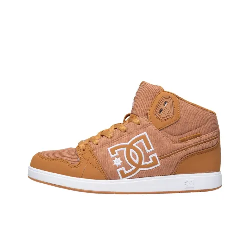 DC Shoes UNIVERSITY MID TX SE Slip-Resistant Cushioning High-Top Skateboard Shoes Women's Earth Yellow