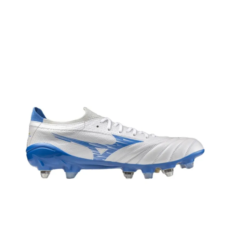 Mizuno Morelia Neo 4 Anti Slip Wear Resistant Soccer Shoes Unisex White Blue-1