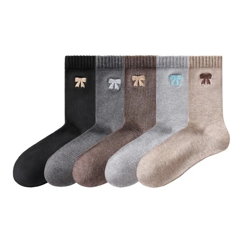 Temooues Mid Calf Socks Women's Combo Set-0