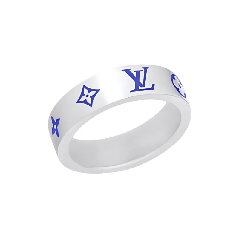 LOUIS VUITTON M1299L Lv Mosaic Thin Ring-1