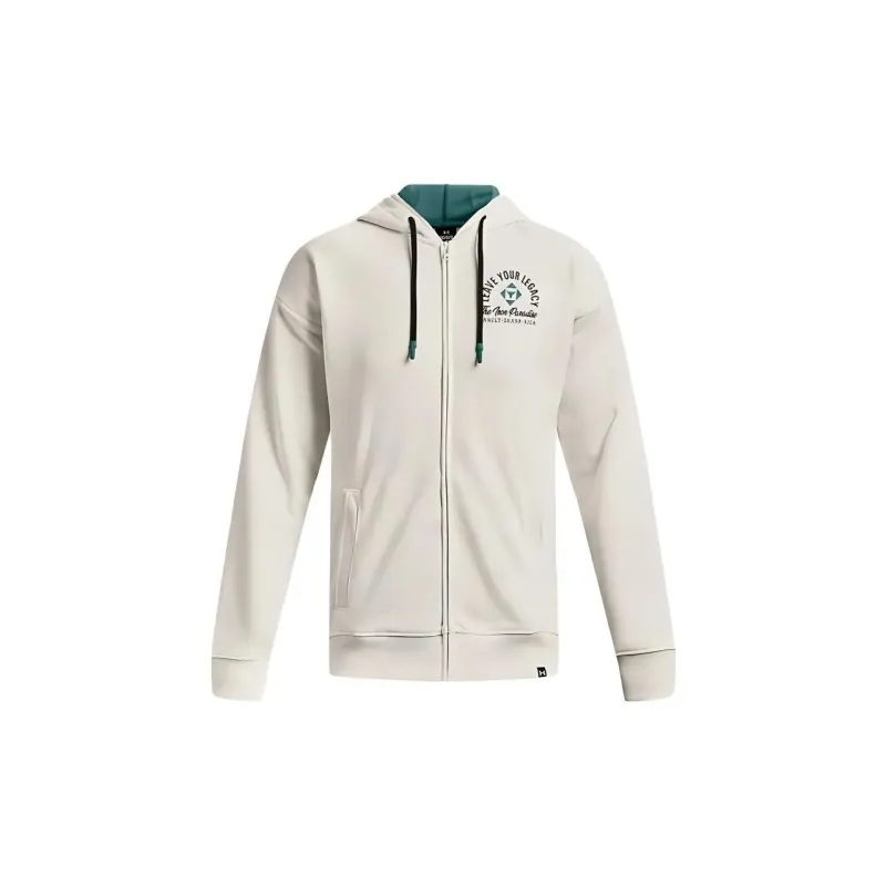 Under Armour Sweatshirt Men's Ivory White With Free Necklace-1