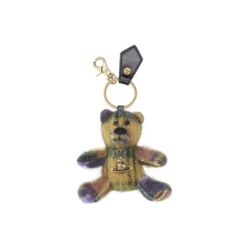 Vivienne Westwood Teddy Bear Checked Keyring