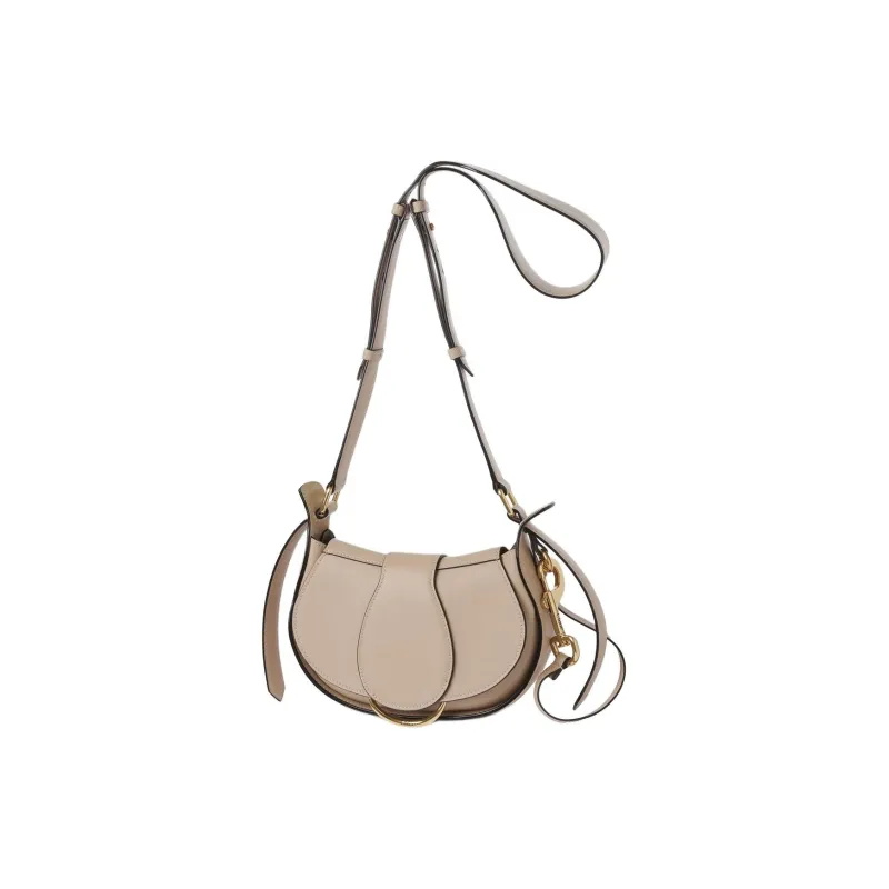 Chloe Smooth Calf Leather Crossbody Bag Shoulder Bag Small Size Women's Elephant Gray-1