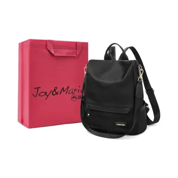Joy&Mario College Student Class Bag Fashion Classic Casual Practical Regular Unisex Hepburn Black/Wisteria Purple