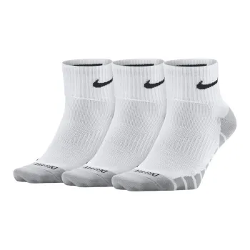 Nike Mid Calf Socks Unisex 3 Pack Gray White