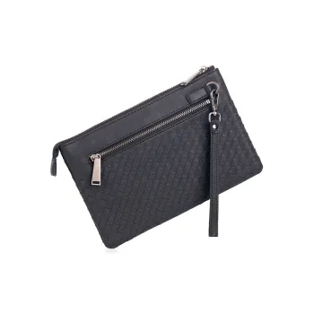 DOSRFINI Cow Leather Clutch Men's Black