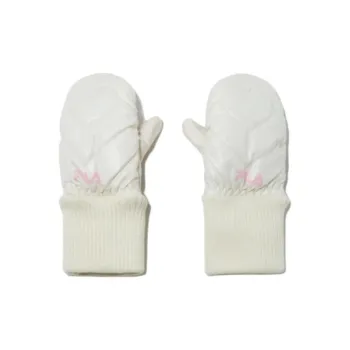 FILA Acrylic, Polyurethane, Natural Leather Gloves Kids' White