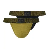 High-Cut[Python Print Yellow+Crocodile Pattern Black]Modal Fabric