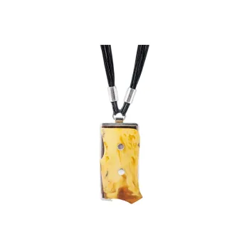 S&A Amber Beeswax Necklaces Women's