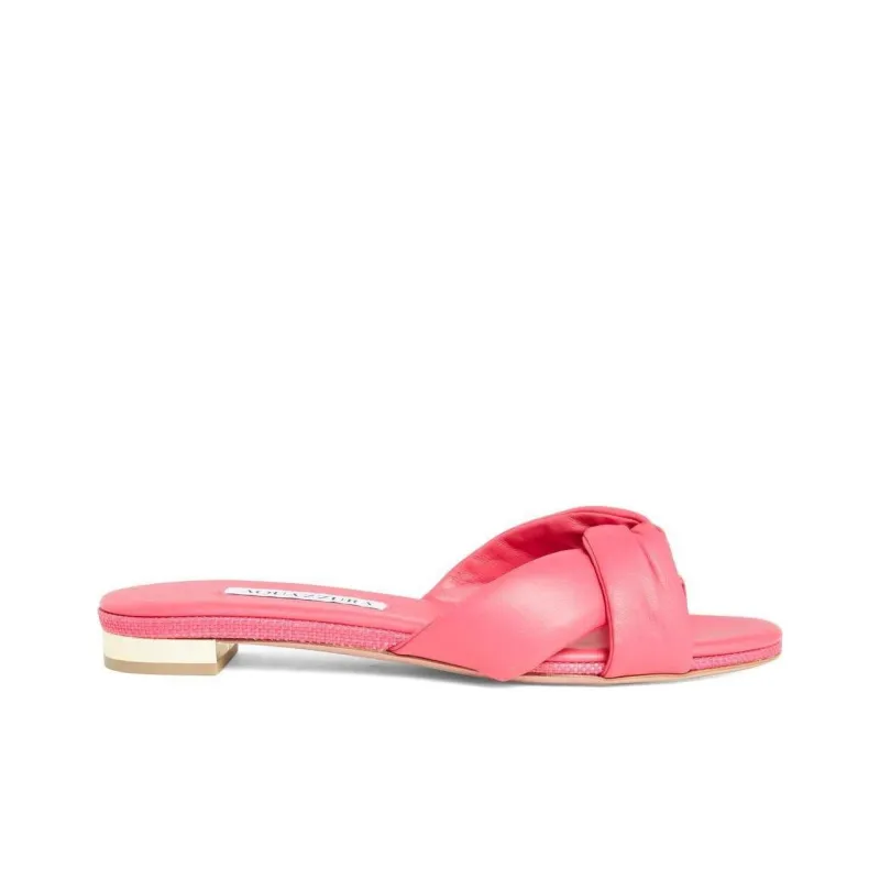 AQUAZZURA Rubber Sole Quick Dry Slide Slippers Women's Pink-1