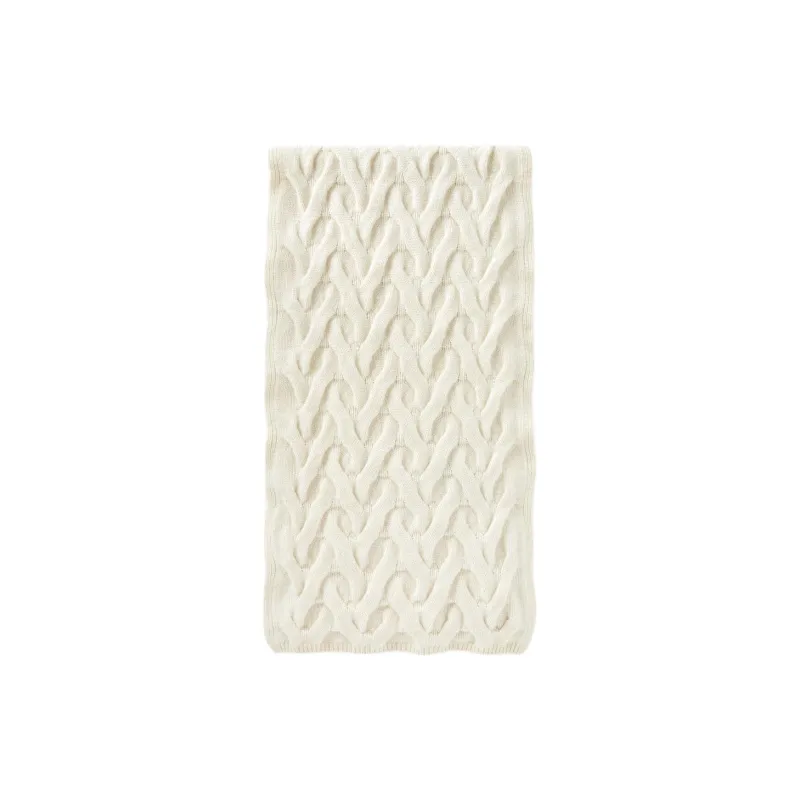 Loro Piana Cashmere Knit Scarves Women's White-0