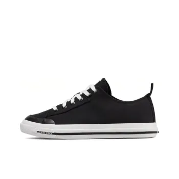 DIESEL S-Astico Anti-Slip Wear-Resistant Low-Top Skateboard Shoes Men's Black White