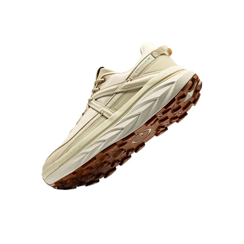 Anta Open Mountain V2 Anti Slip Wear Resistant Low Top Trail Running Running Shoes Men's Beige Yellow-1