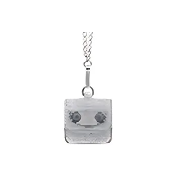Balenciaga Le Cagole Cow Leather Patchwork With Sheepskin Earphone Case Women's Silver Gray