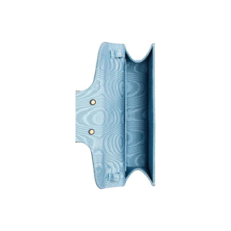 Valentino Locò Cloud Pattern Fabric One Shoulder Crossbody Clutches Women's Blue-4