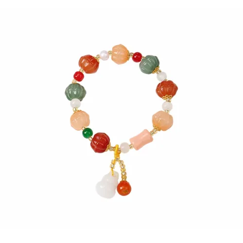 Muyan Alloy Gourd Single Wrap Beaded Bracelet Women's