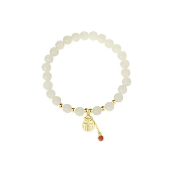 WEITIANXUAN Hetian Jade Bracelets White Jade/Pale Greenish White Jade Women's