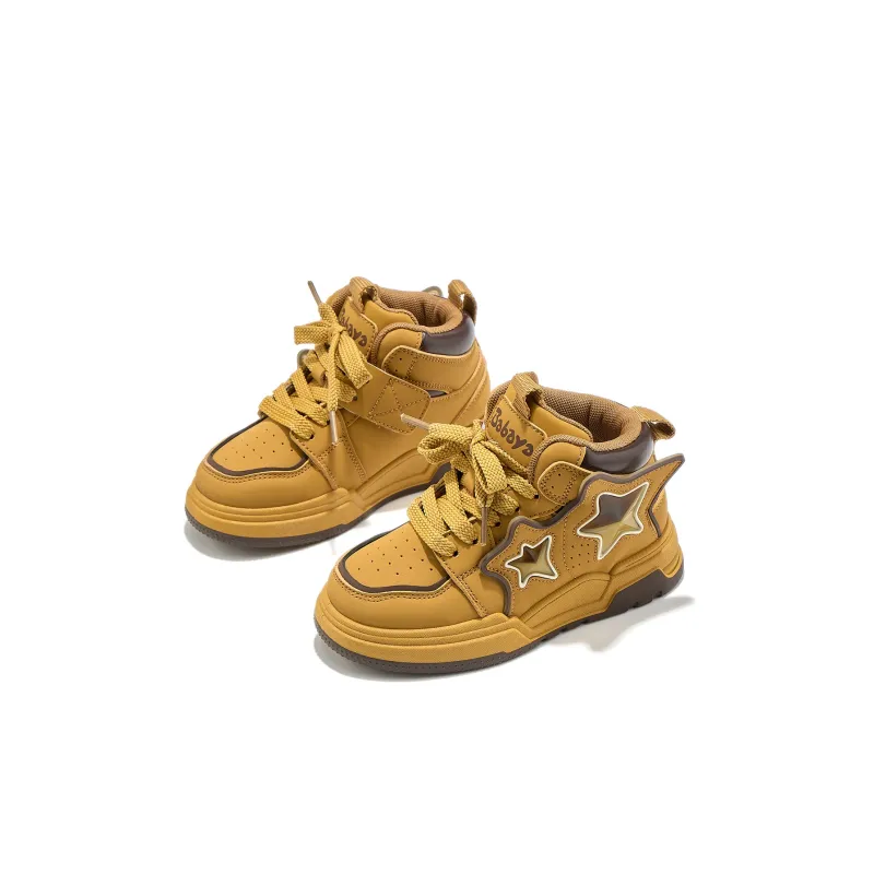 Babaya Slip Resistant Anti Kick Abrasion Resistant Thermal High Top Kids' Skateboarding Shoes Kids'-8