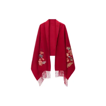 Shanghai Story Sheep Wool Shawls Women's Fragrant Grass 3 Colors