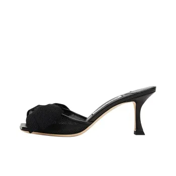 Jimmy Choo Slide Slippers 7cm Women's Black