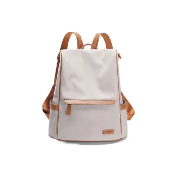 GELANNI Nylon Backpack Regular Unisex Light Gray