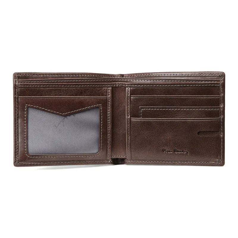 PIERRE CARDIN Top Grain Cow Leather Ticket Clip, Wallet Regular Men's Coffee-2