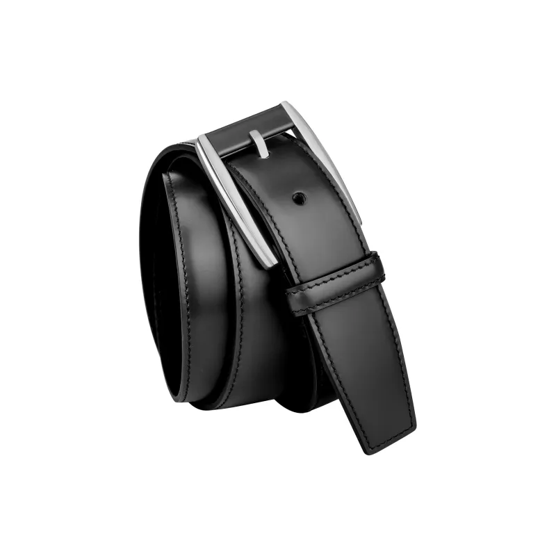 CATELLES Top Grain Cow Leather Leather Belts Men's Silver Buckle Black/Gold Tone Lock Coffee 3.5cm-4