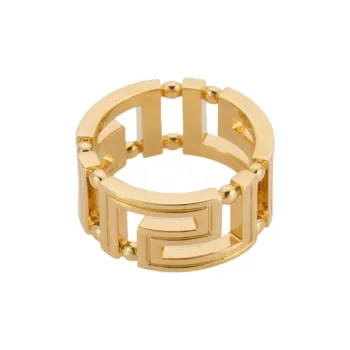 VERSACE Brass Rings Unisex Gold