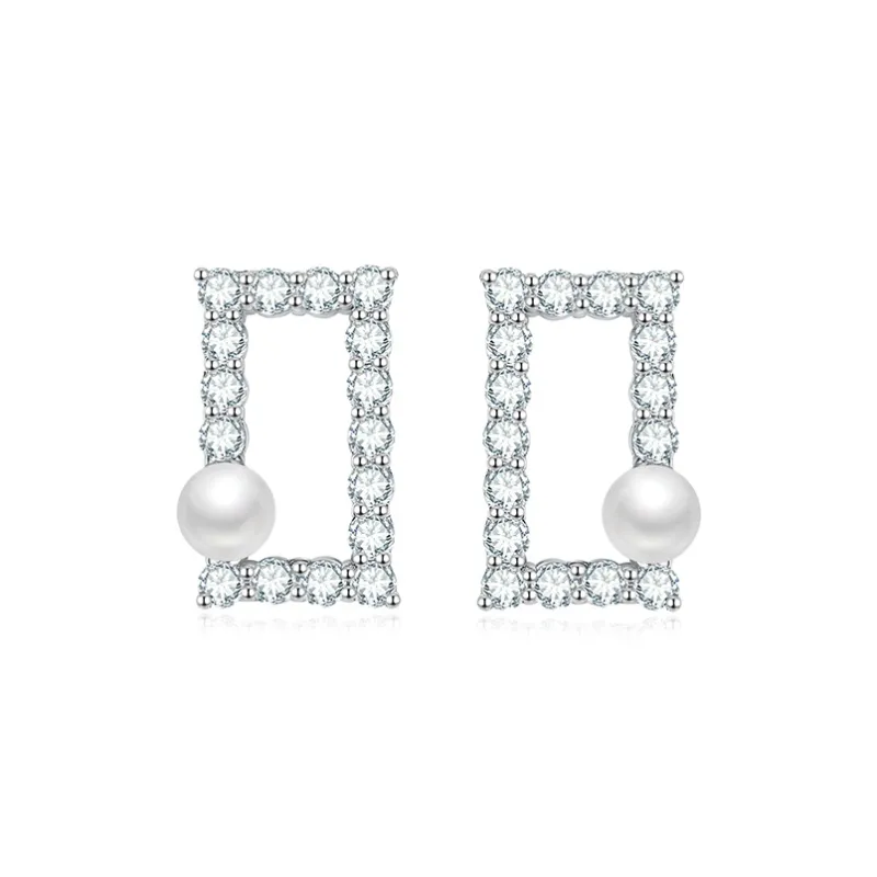 BYTHERE Pearl Stud Earrings Women's-0