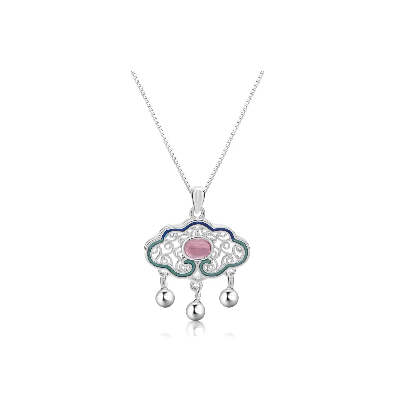 CLARKIA FLOWER 925 Sterling Silver Necklaces Women's-0