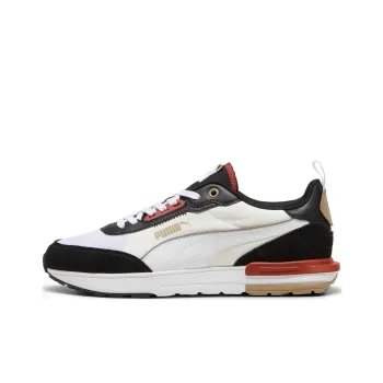 PUMA R22 Anti Slip Wear Resistant Low Top Casual Shoes Men's Black White