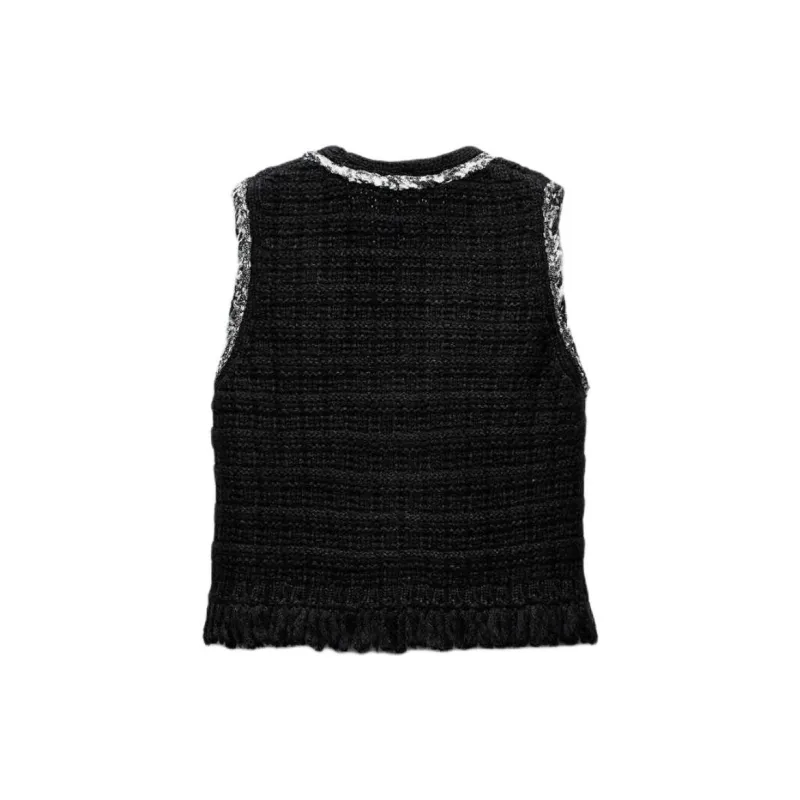 ZARA Vests Women's Black-1