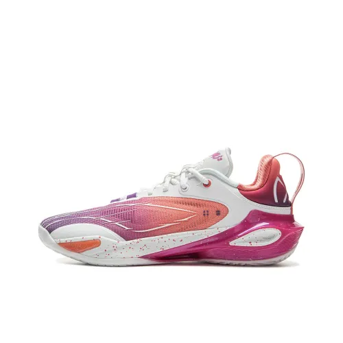 LiNing Flash Strike 11 Low-Top Performance Basketball Shoes Men's Daylily Purple Sunset Pink