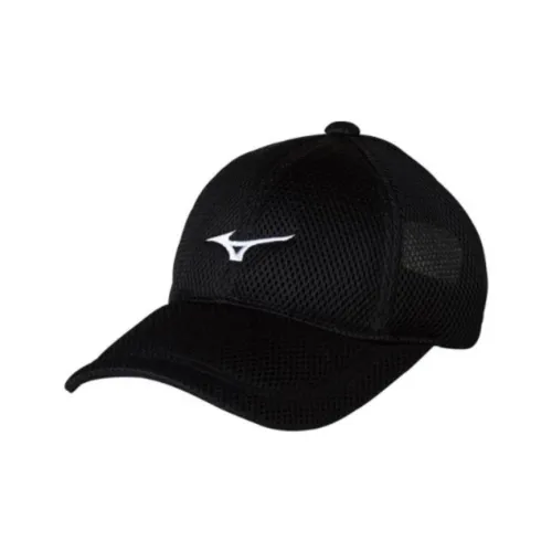 Mizuno Polyester Baseball Caps Unisex Black