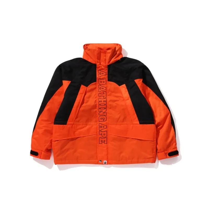 A BATHING APE Logo embroidered Hooded Jacket-4
